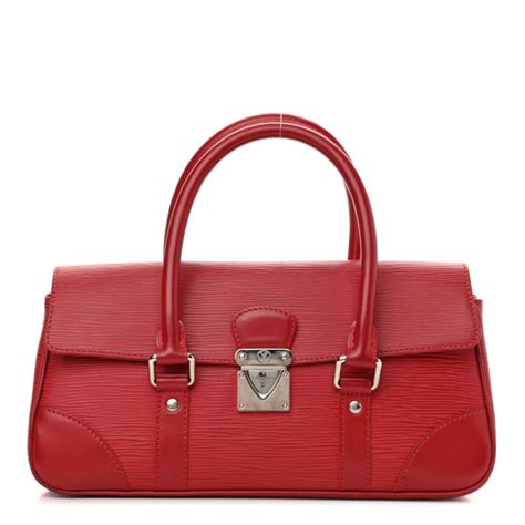 LOUIS VUITTON Epi Segur PM Castillan Red 